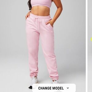 ISO — Fabletics Cozy Fleece Go-To Sweatpant in Sugar Pink